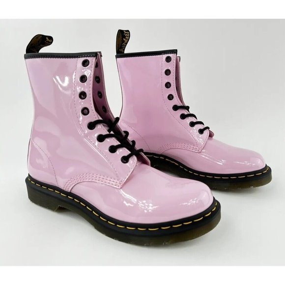 Dr. Martens Shoes - Dr Martens 1460 Pink Patent Leather Women's Size 10 Combat Boots 26425 42EU/8UK